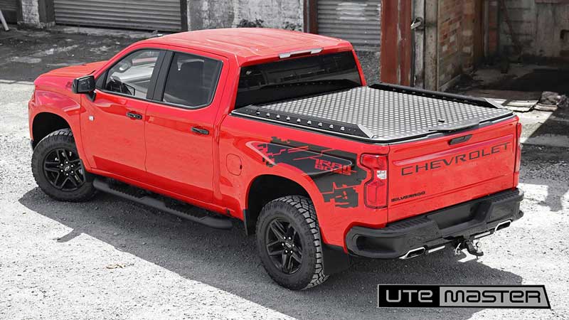 Chevrolet Silverado Hard Lid Truck Red 4WD Accessories Utemaster Load Lid Tub Roller Cover