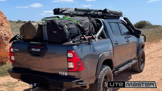 Overlanding Toyota Hilux Utemaster Load Lid Loaded Sports Bar v2