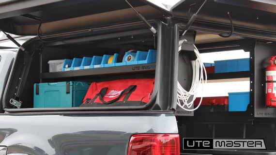 Utemaster Centurion Canopy Shelving Ford Ranger Builders Ute Tradie Setup Milwaukee