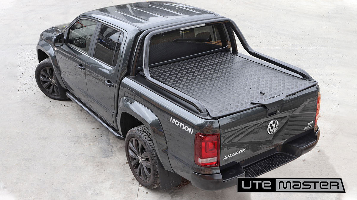 Utemaster Load Lid to suit VW Volkswagen Amarok Aventura Black Darkside Extended Sports Bars Ute Hard Lid