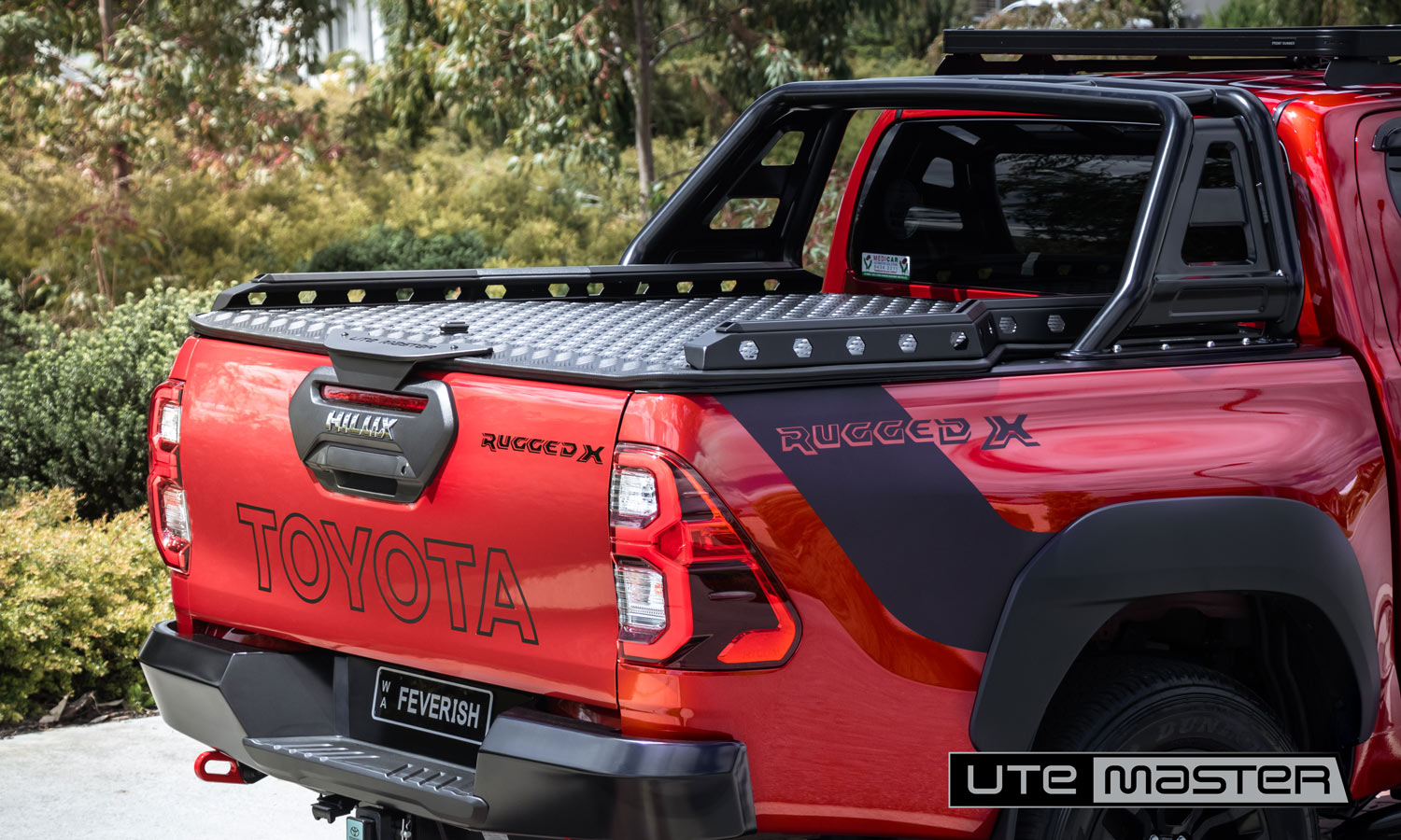 Utemaster Load Lid to suit Toyota Hilux Rugged X Tub Cover Hard Lid Red