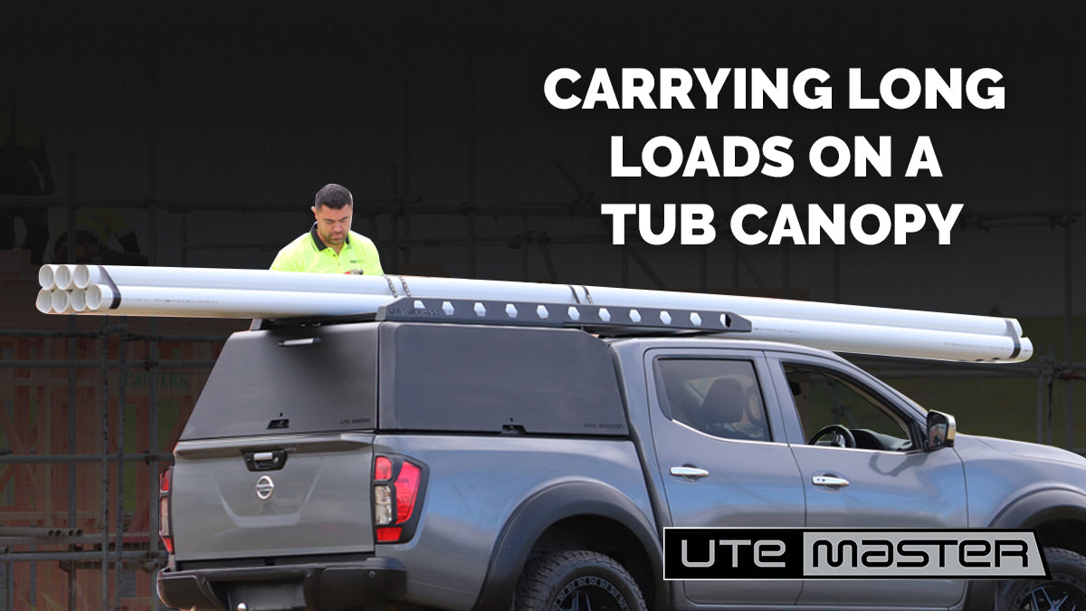 Carrying long loads on a tub canopy